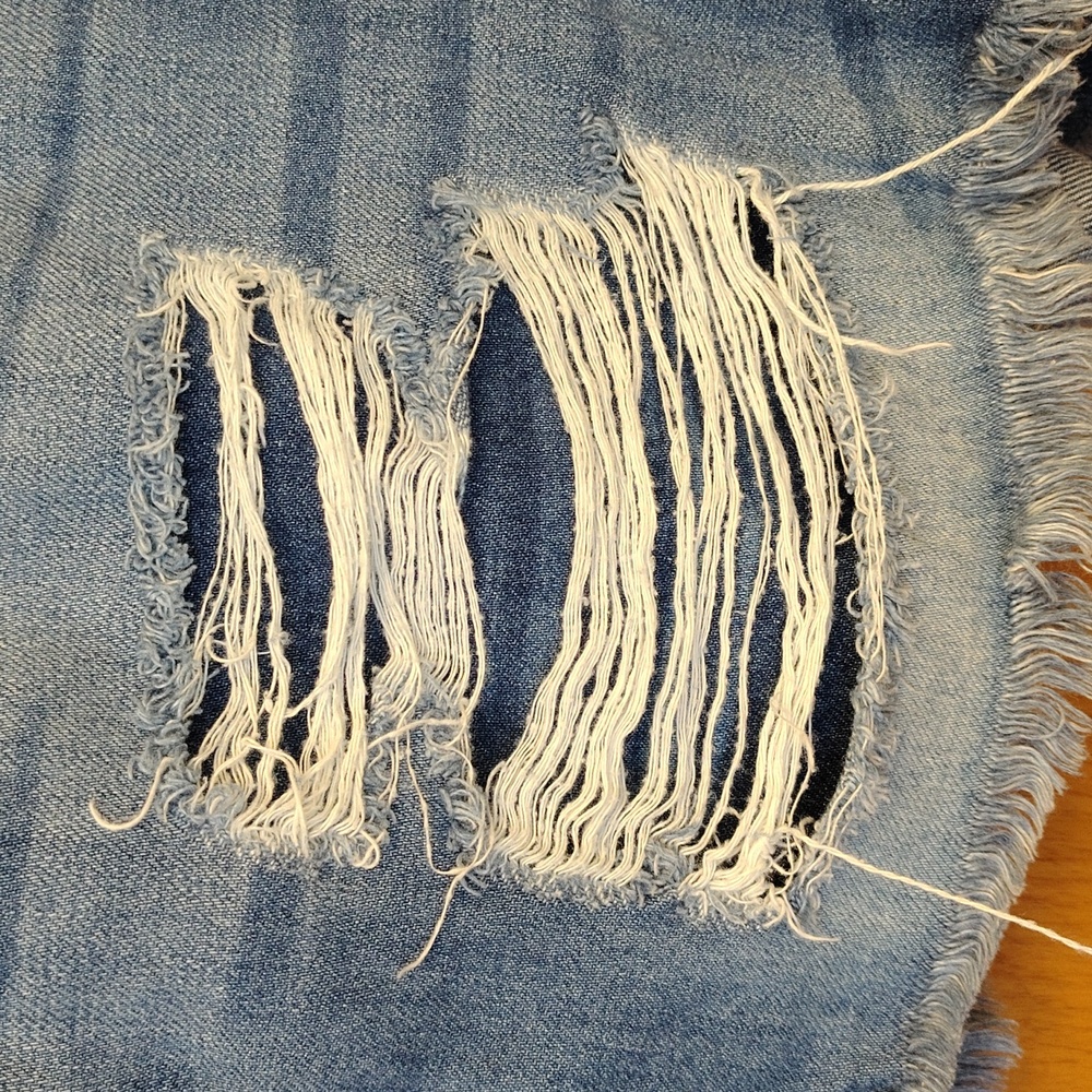 KanCan Blue Distressed Jean Shorts - Picture 5 of 9